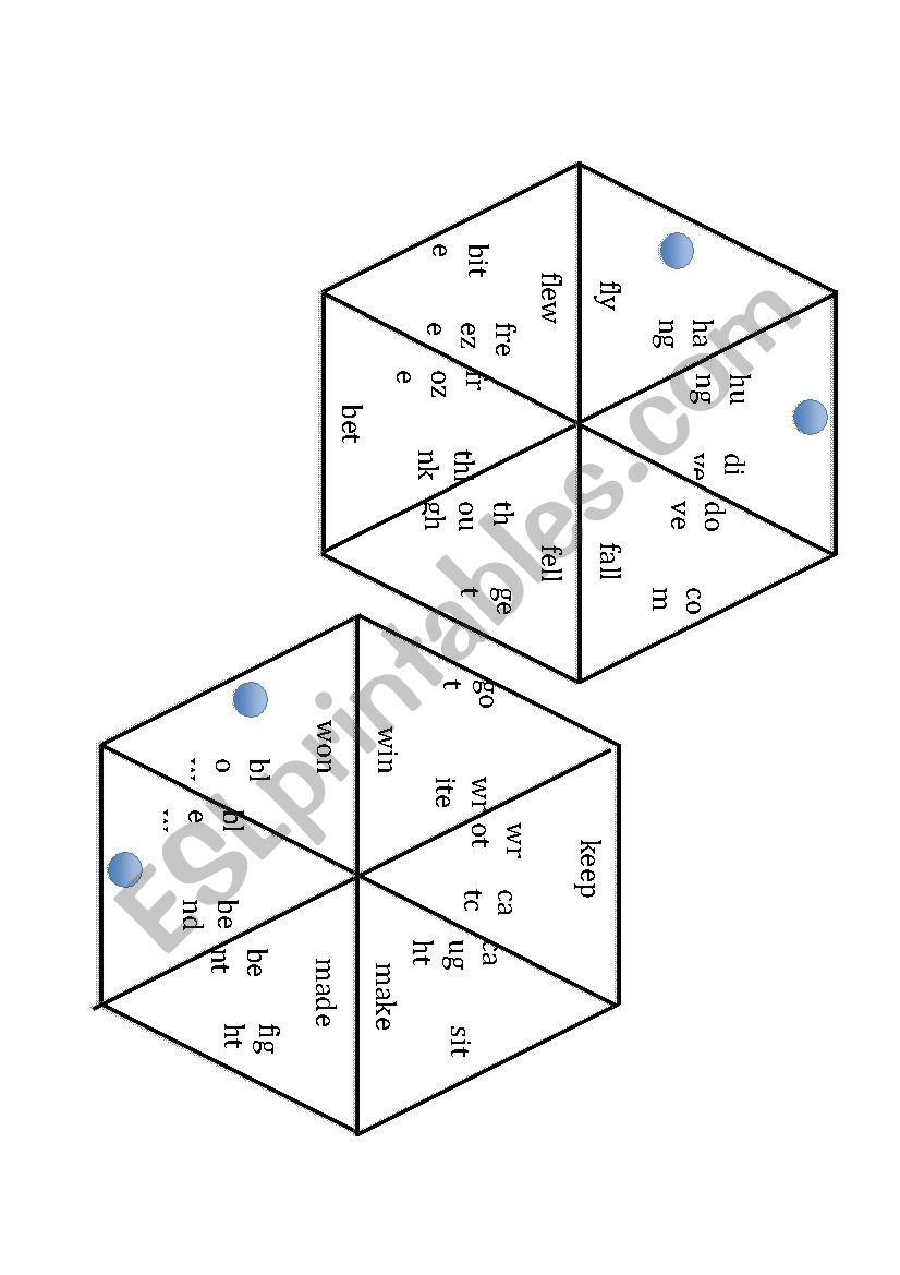 Domino Verbs worksheet