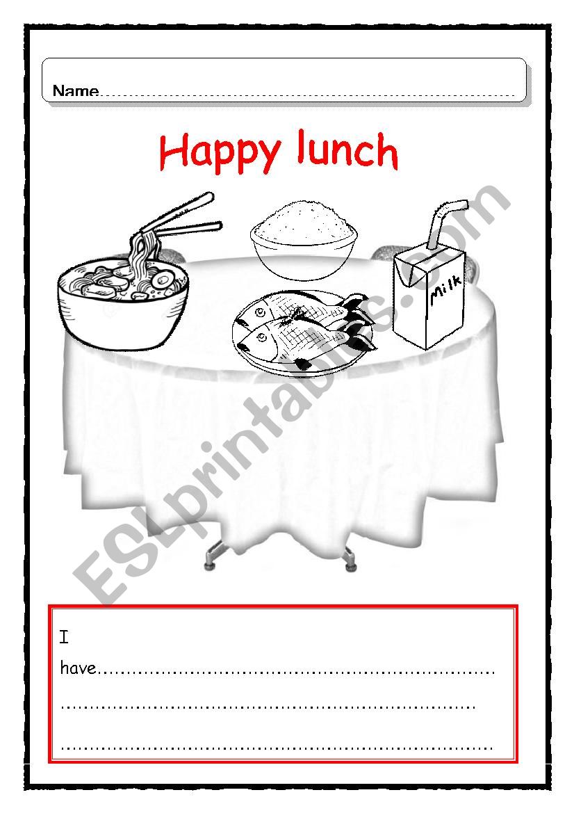 food worksheet