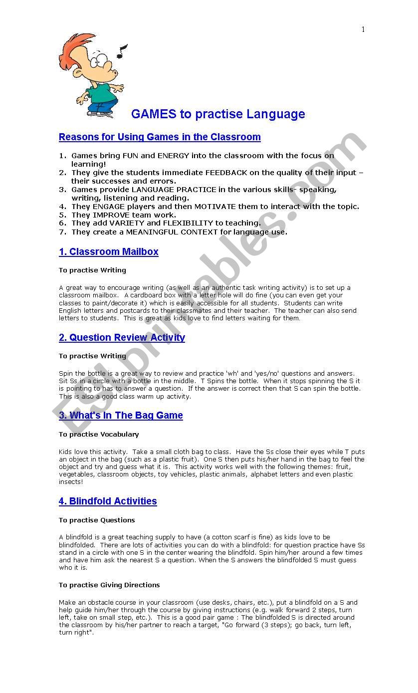 Lets play! worksheet