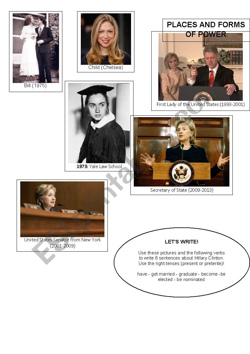 Hillary Clintons biography worksheet