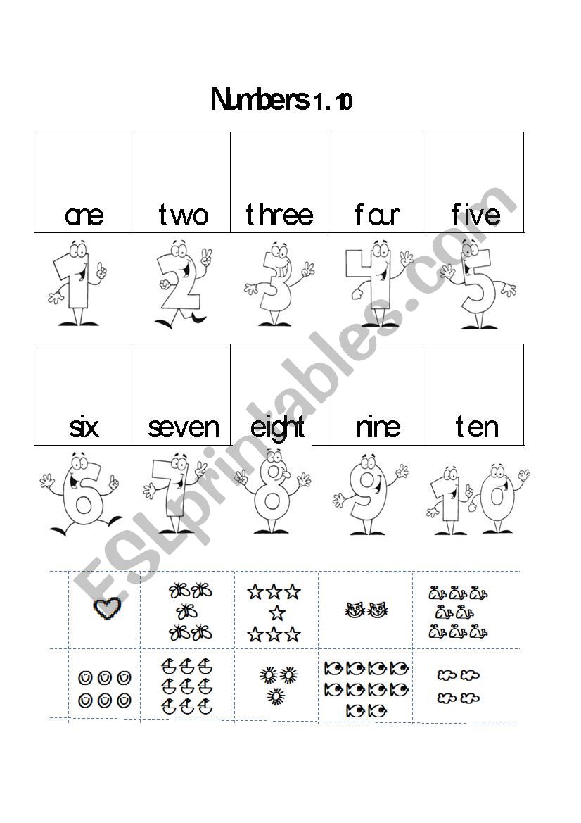 numbers 1-10 worksheet