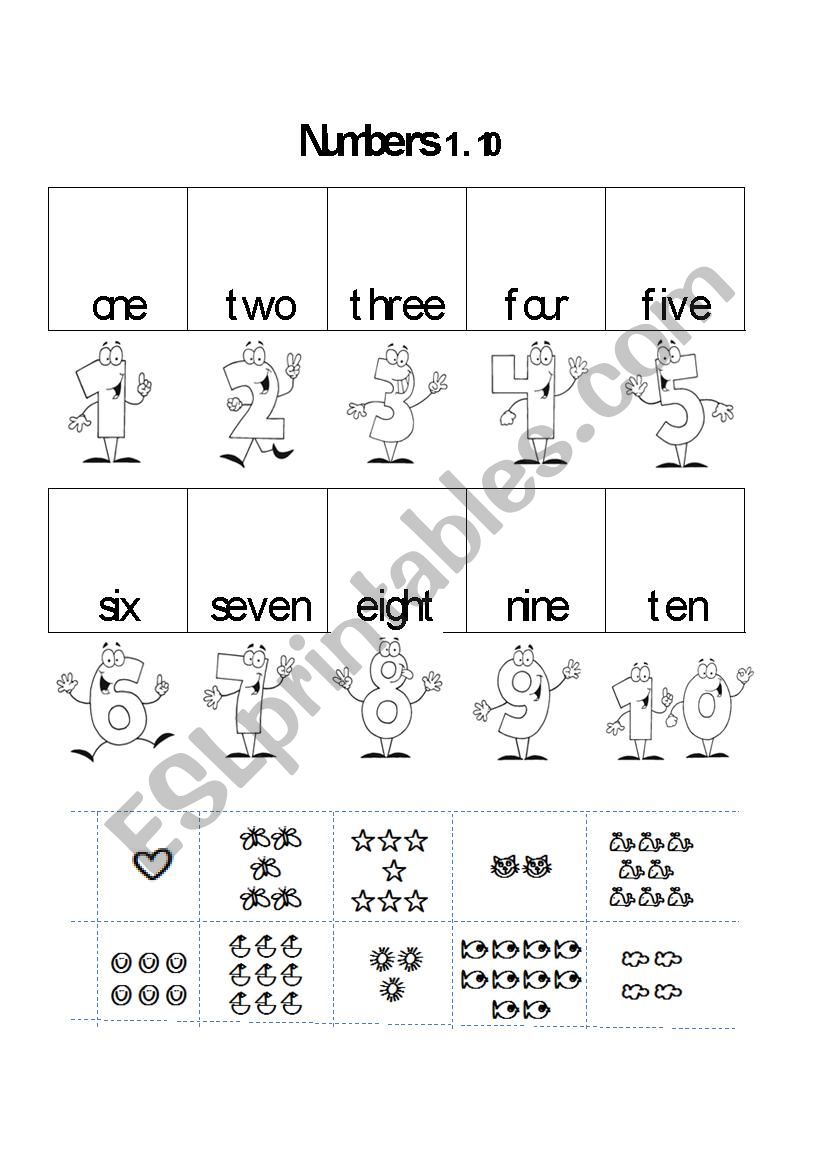 numbers 1-10 worksheet