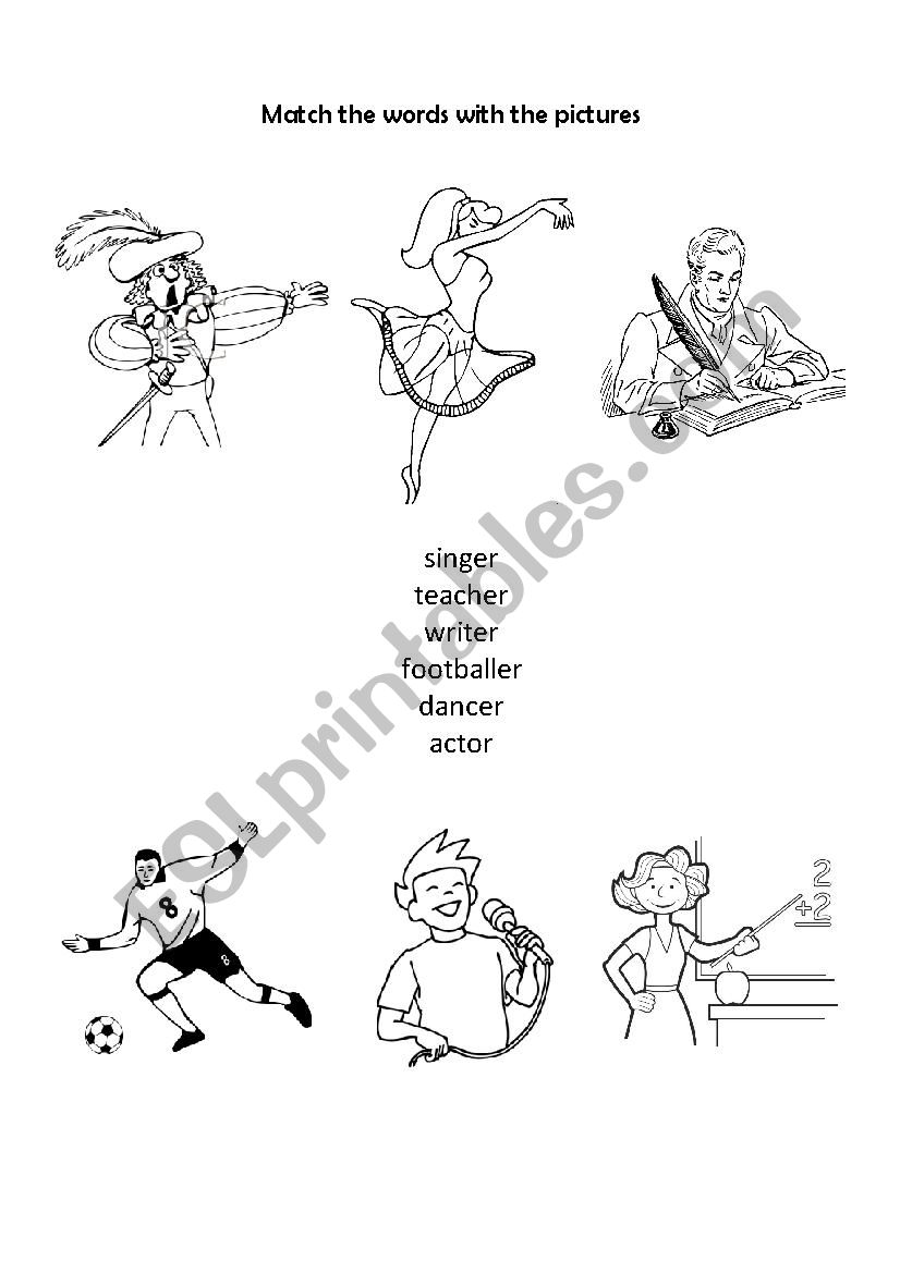 Professions_matching_task worksheet
