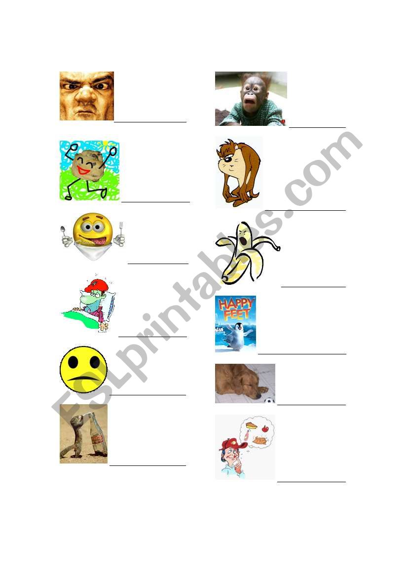 Name that emotion worksheet