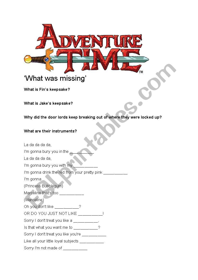 Adventure Time: What was missing (s03 ep10)