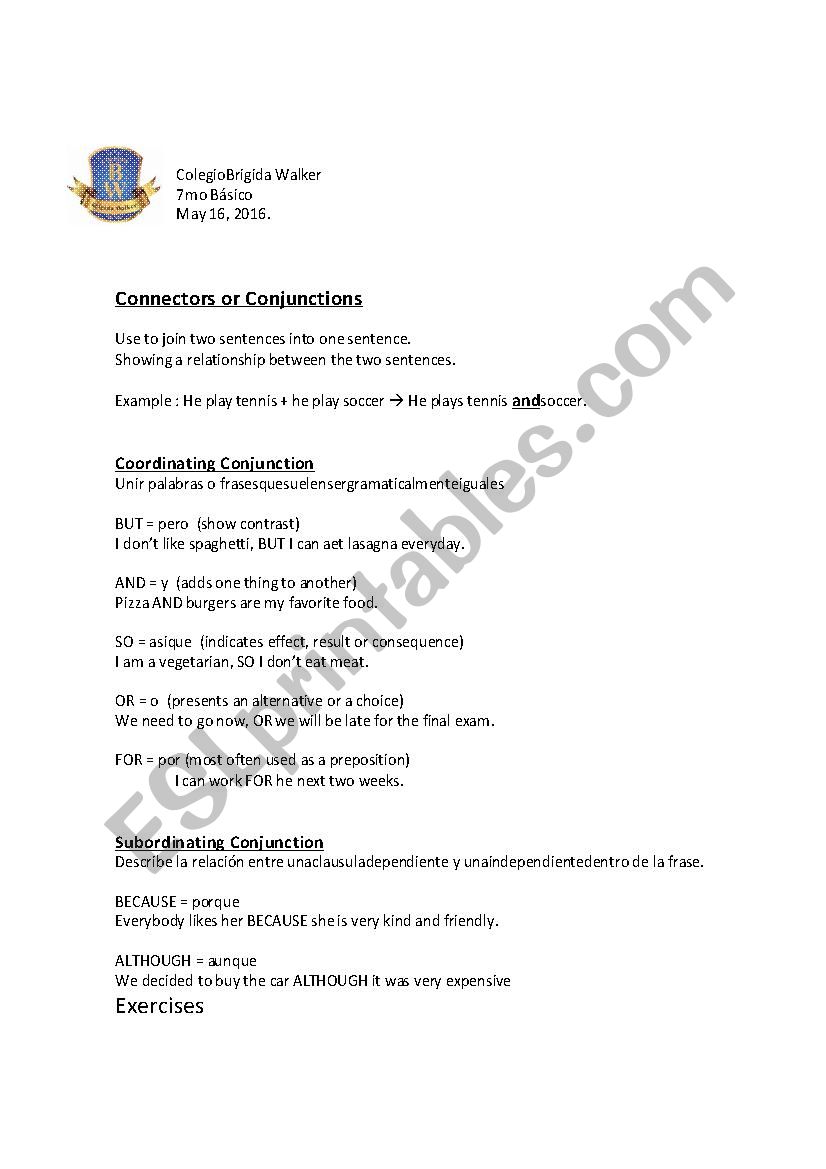 guide connectors worksheet