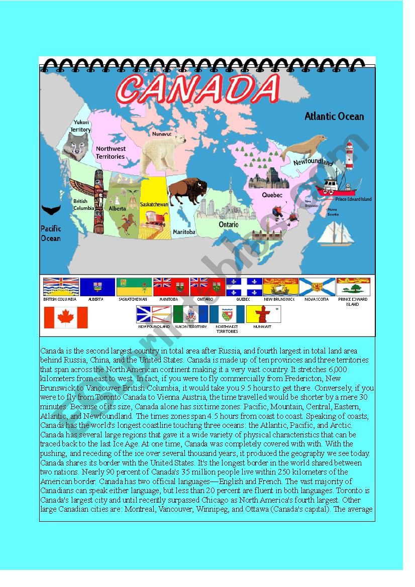 Canada worksheet