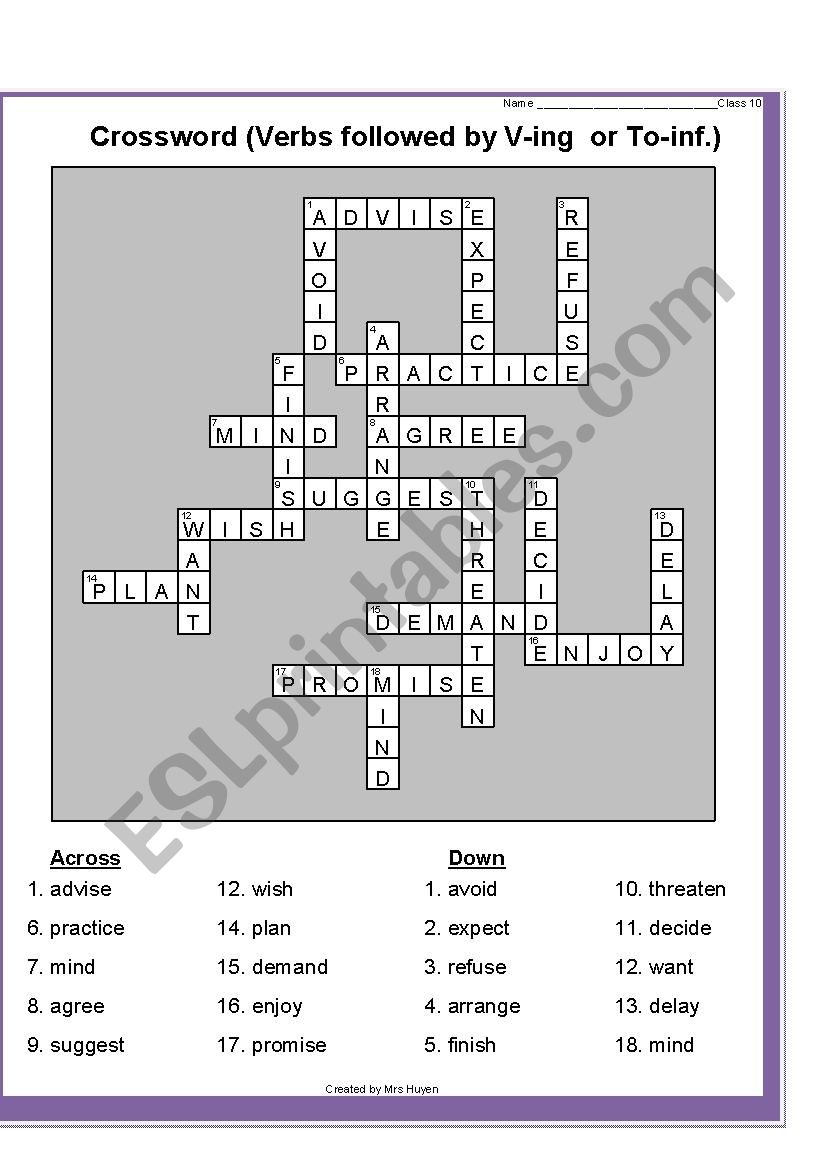 Grammar worksheet