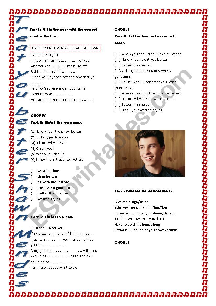 Shawn Mendes – Treat You Better Lyrics