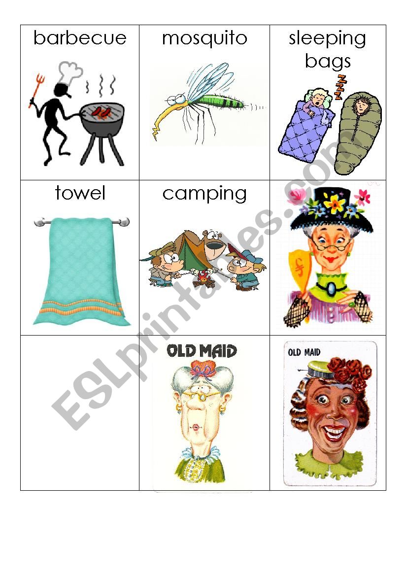 Camping memory cards PART 2 EDITABLE