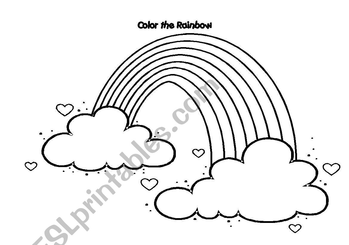 Color the rainbow worksheet