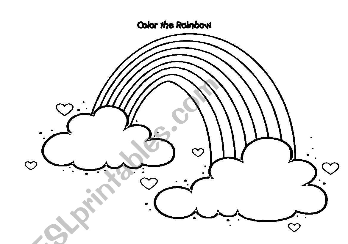 Color the rainbow worksheet