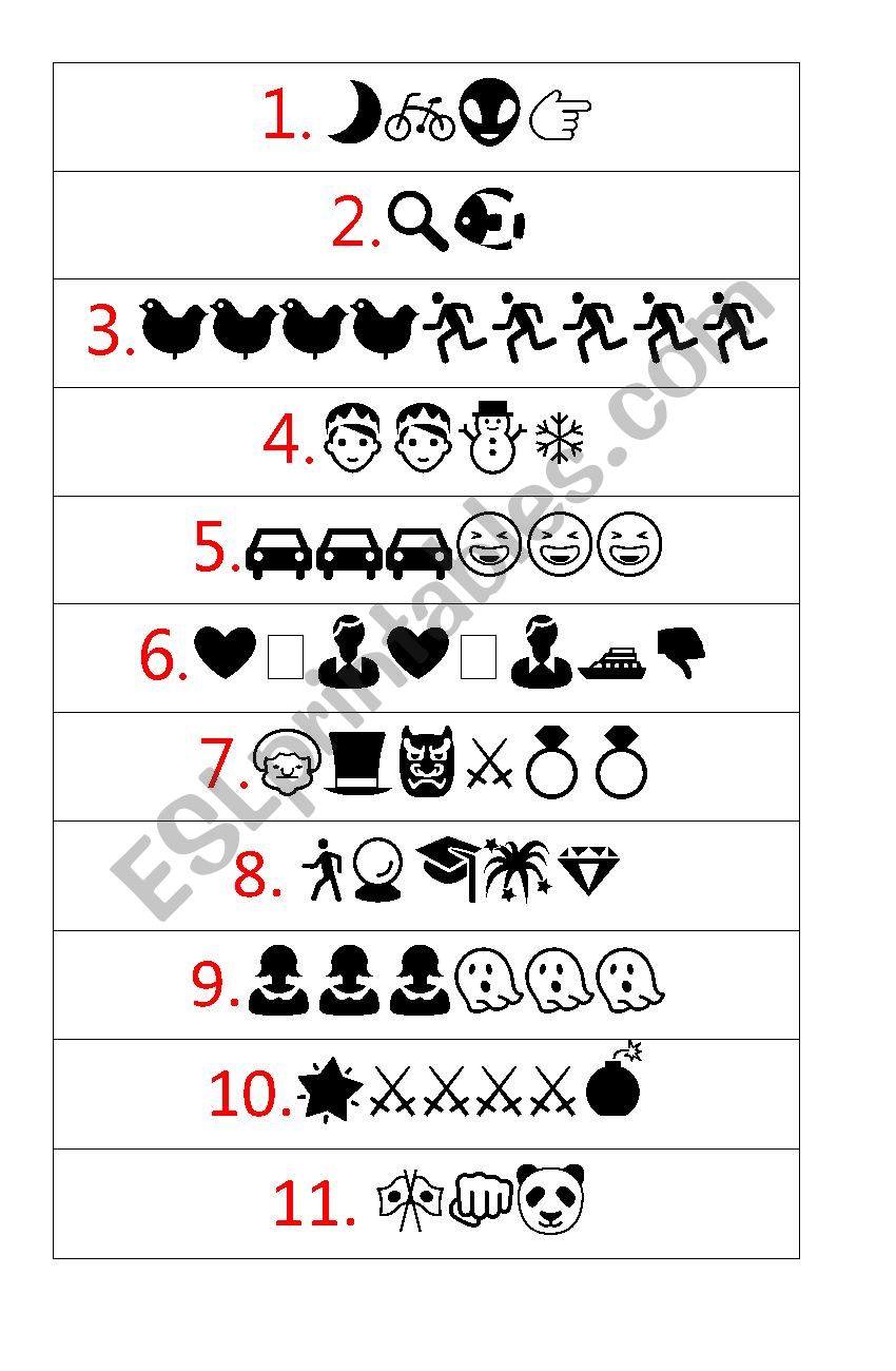 Guess the name of the film worksheet