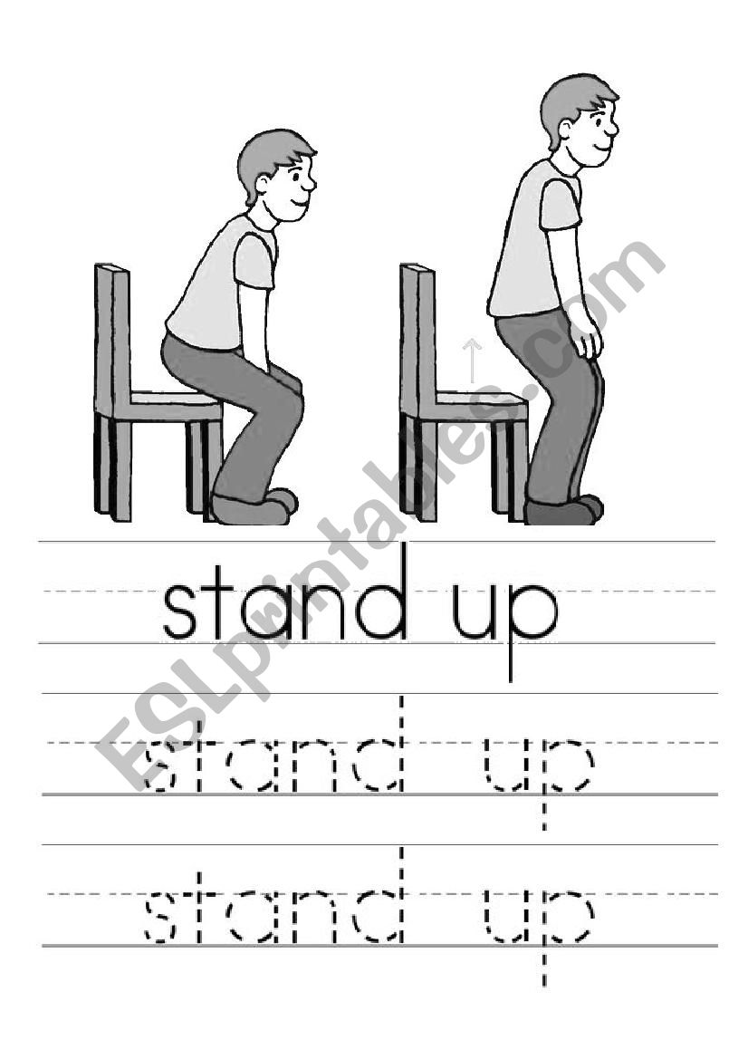 Stand up sit. Stand up sit down Worksheets for Kids. Stand up sit down for Kids. Stand up sit down. Упражнения по английскому 2 класс Stand up, sit down.