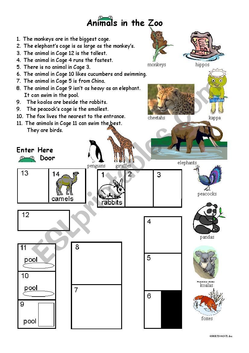 Comparatives- Zoo animal is bigger, smaller, fastest