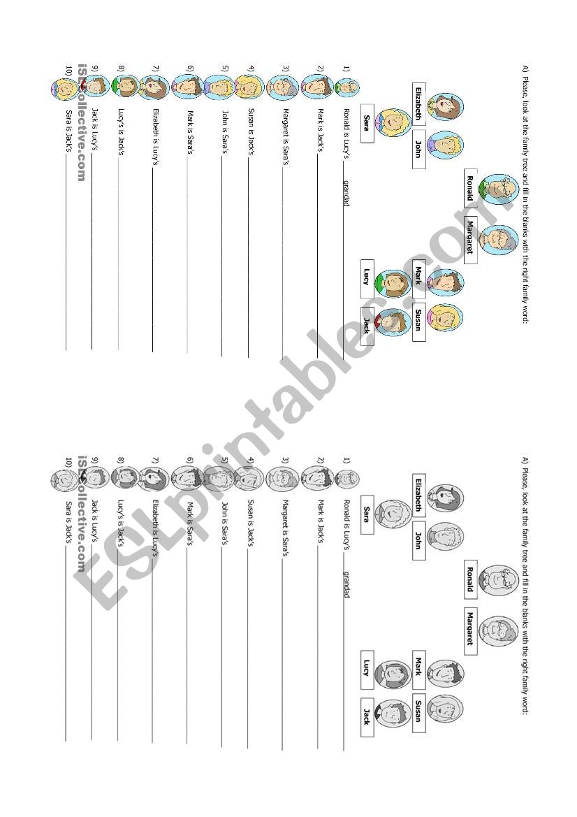 family tree worksheet