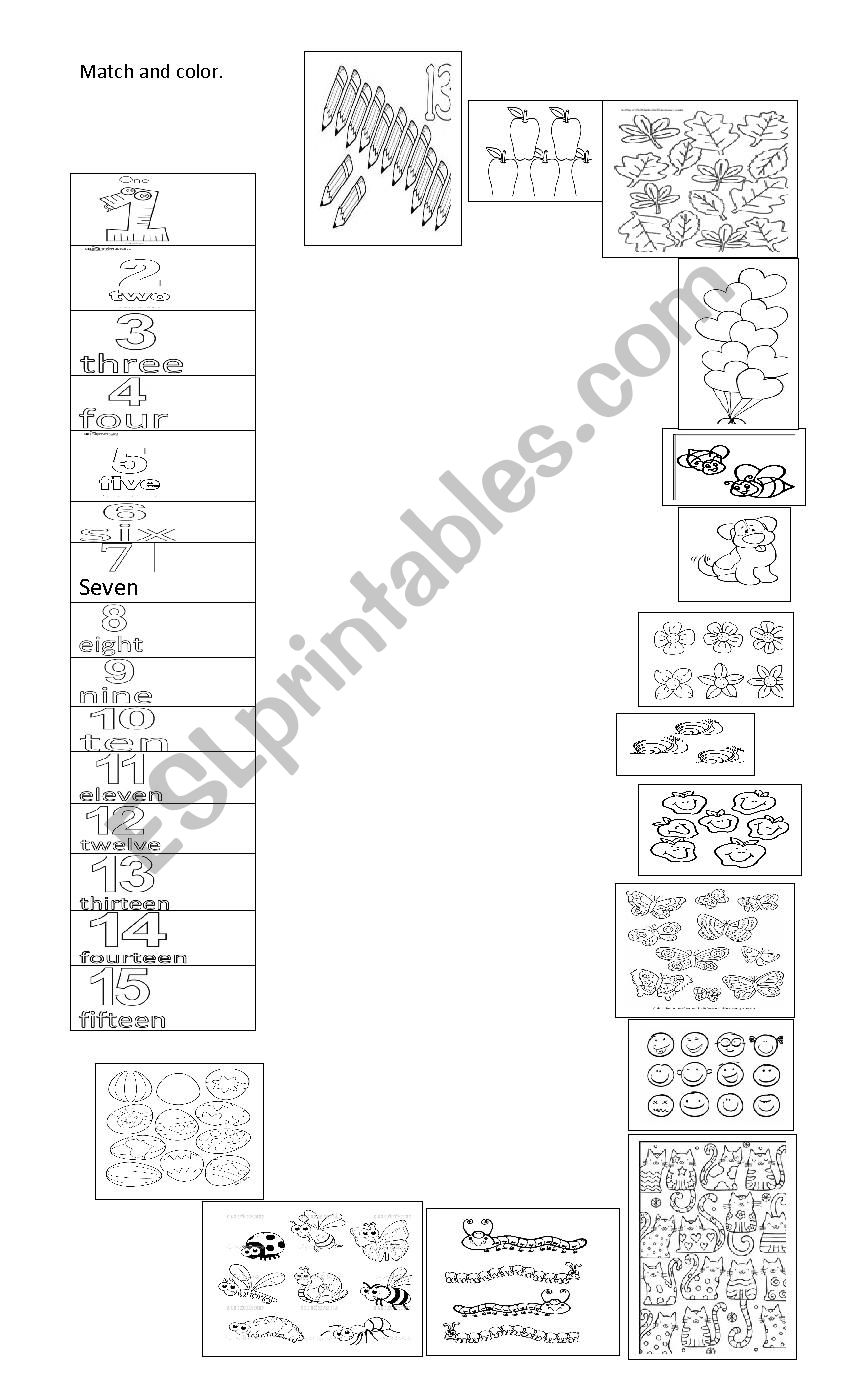 numbers 1 to 15 worksheet