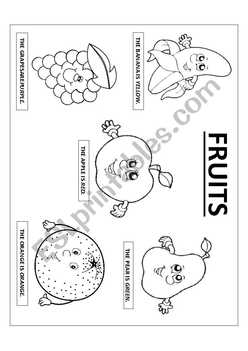 Fruits and Colors worksheet