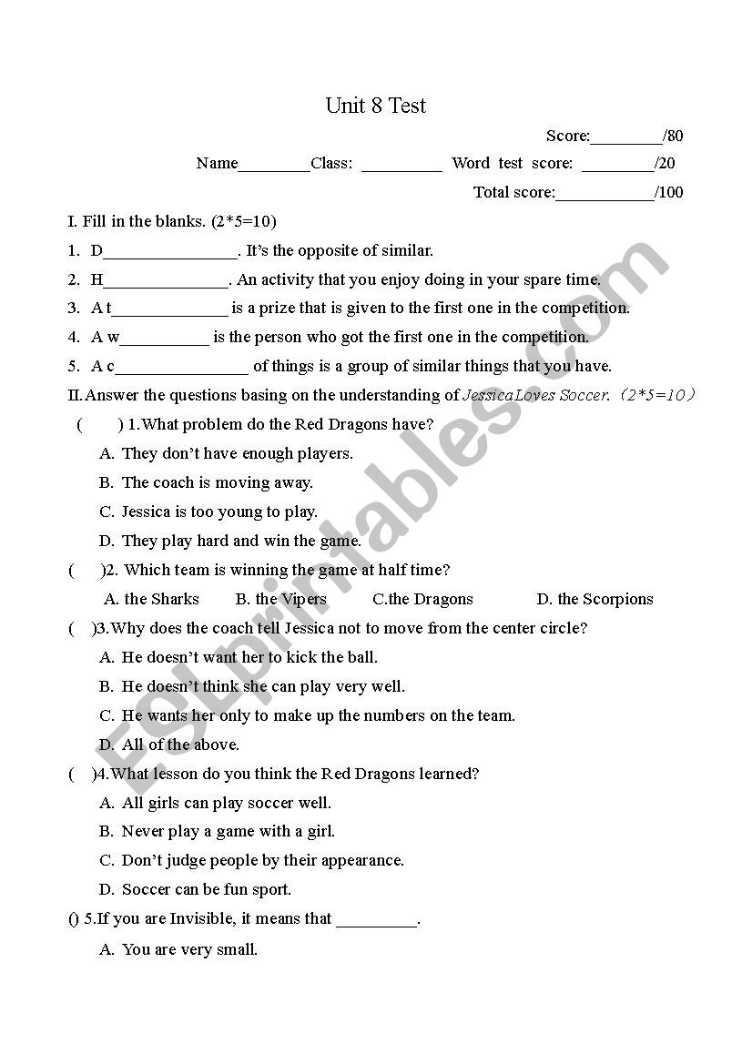 comparative and superlative  worksheet