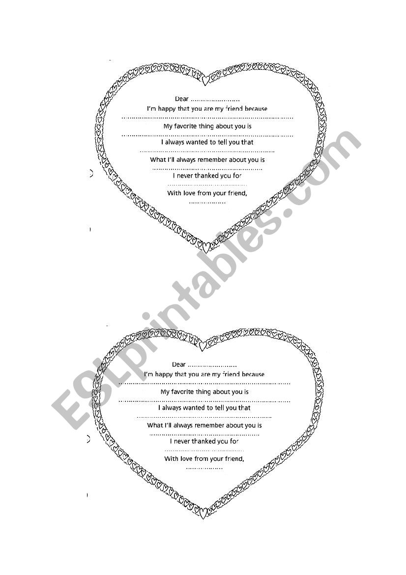 St Valentines Day worksheet