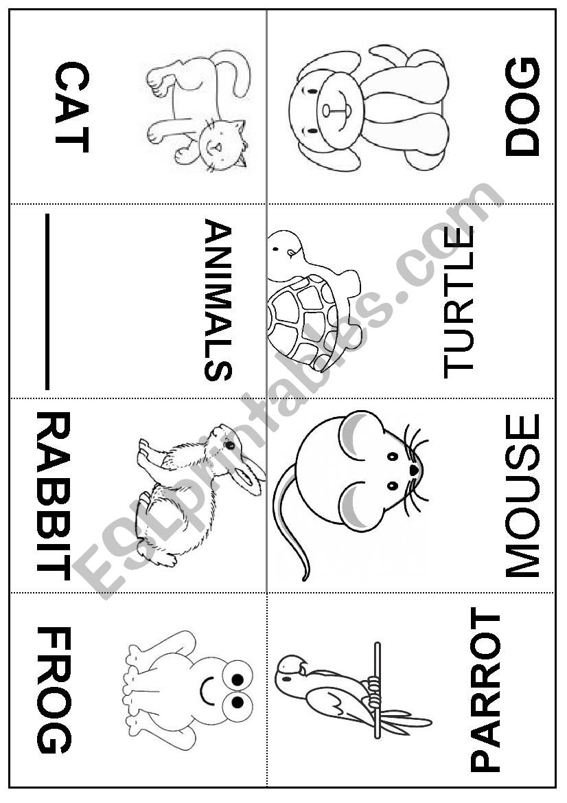 ANIMALS MINIBOOK worksheet