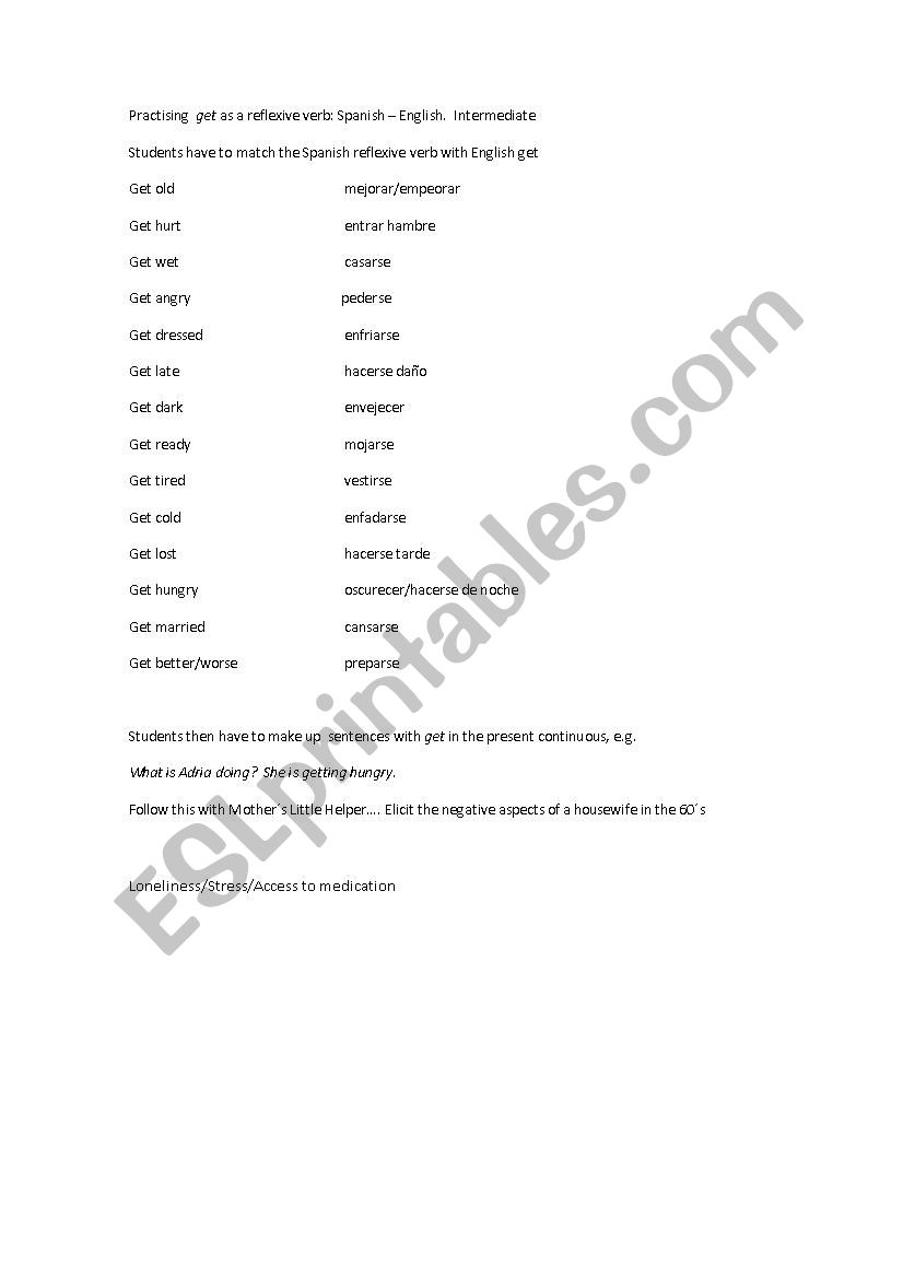 Get Adjective ESL Worksheet By Oz kate yahoo es