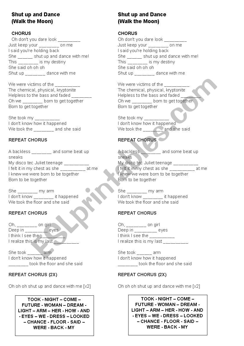 Shut Up and Dance (Walk the Moon)
