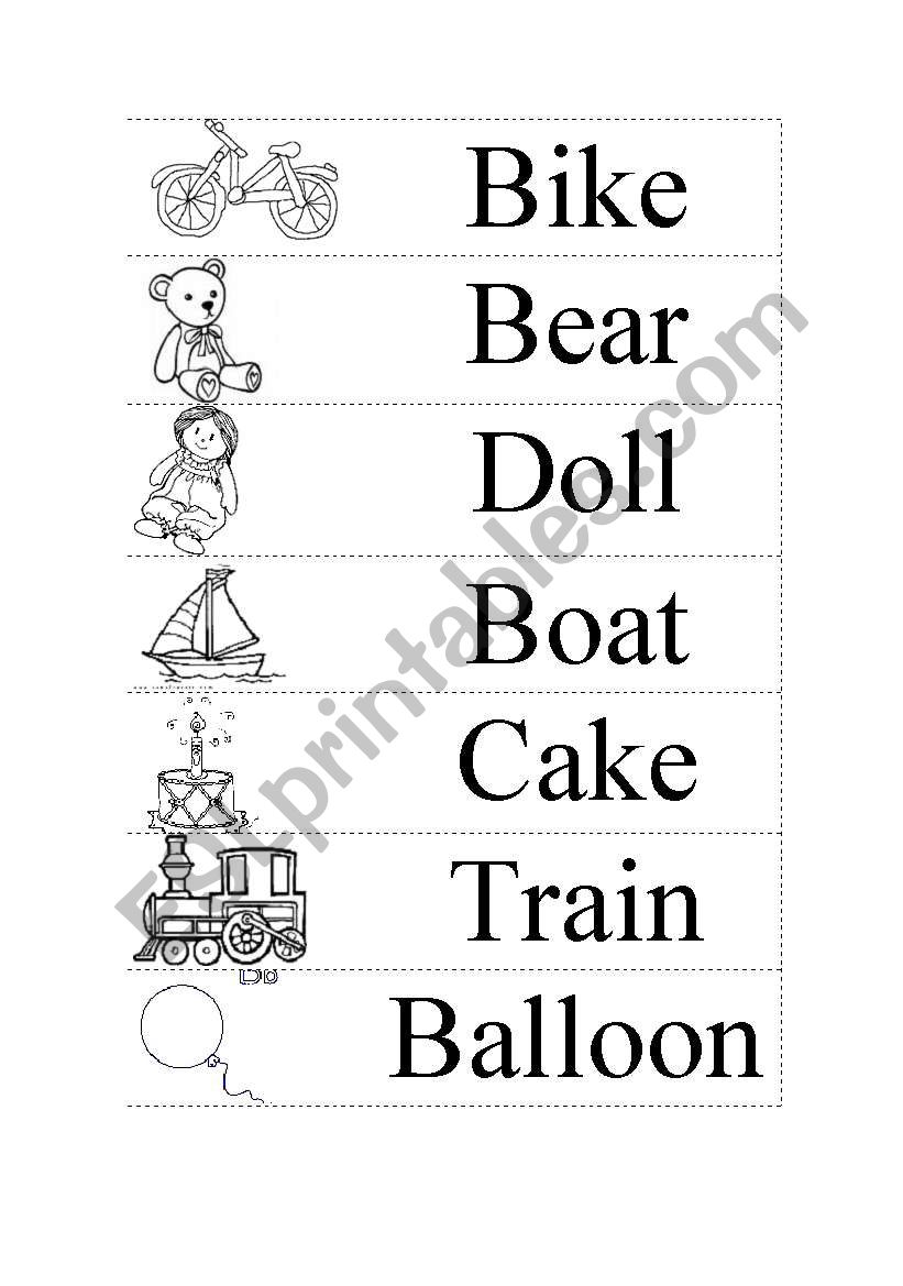 toys worksheet