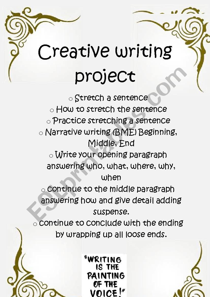 Creative Writing  worksheet