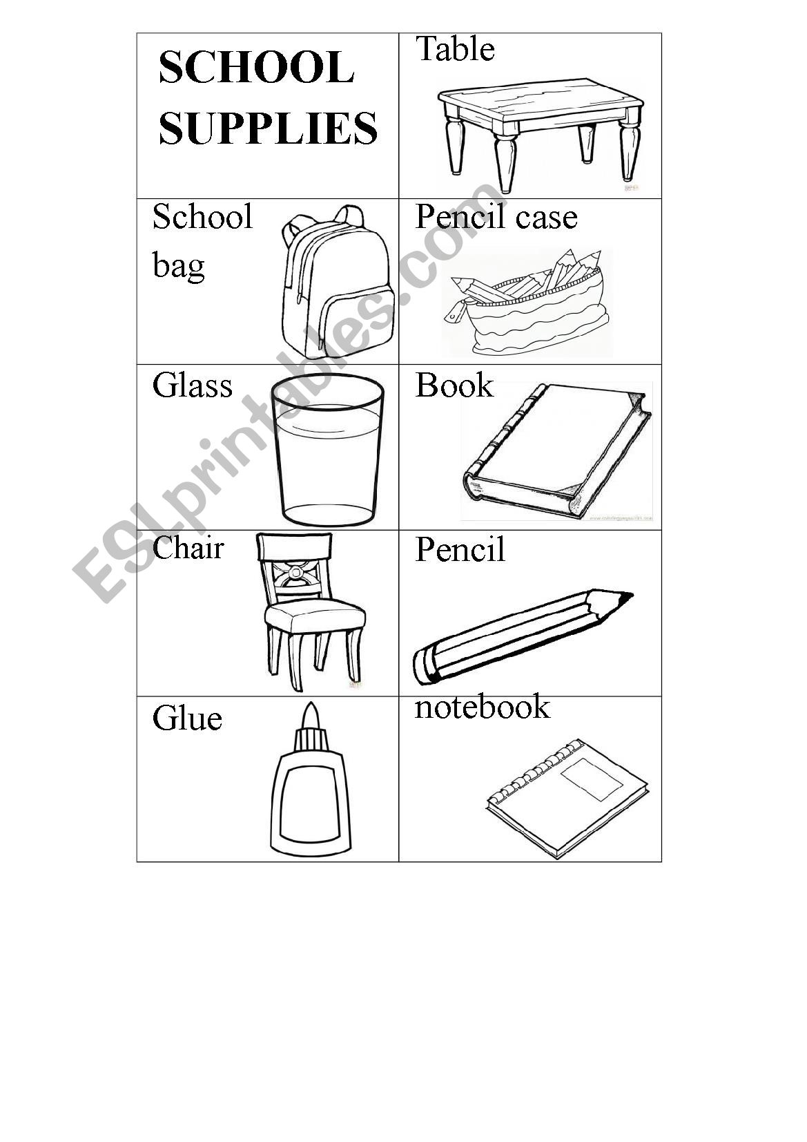 essay about school supplies