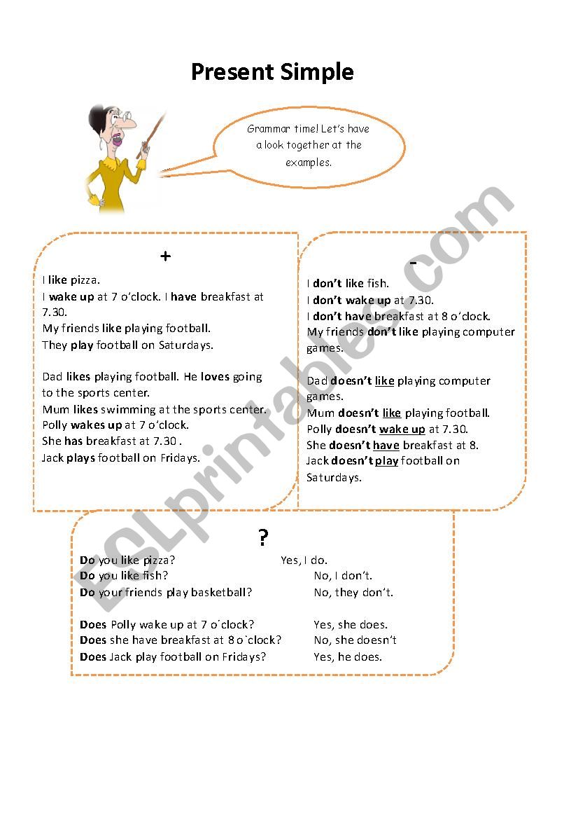 Present Simple for children worksheet