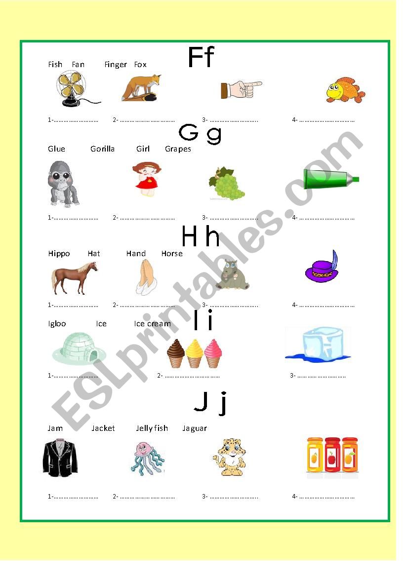 alphabets 3 exercise  worksheet