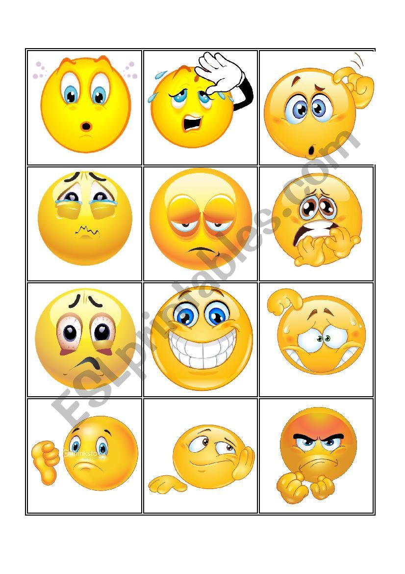 Feelings Emoticons Text Puzzle