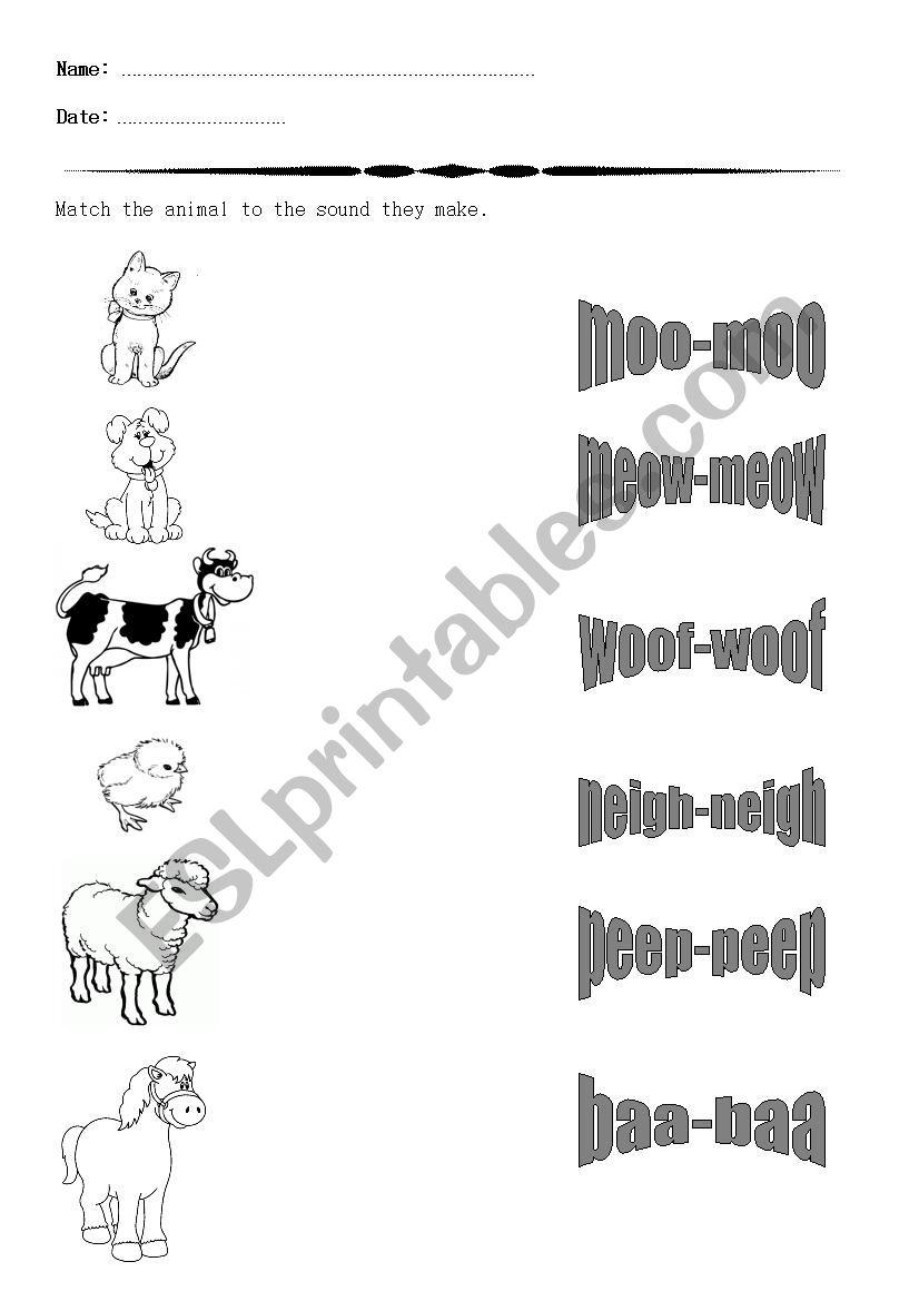 Animal Sound worksheet
