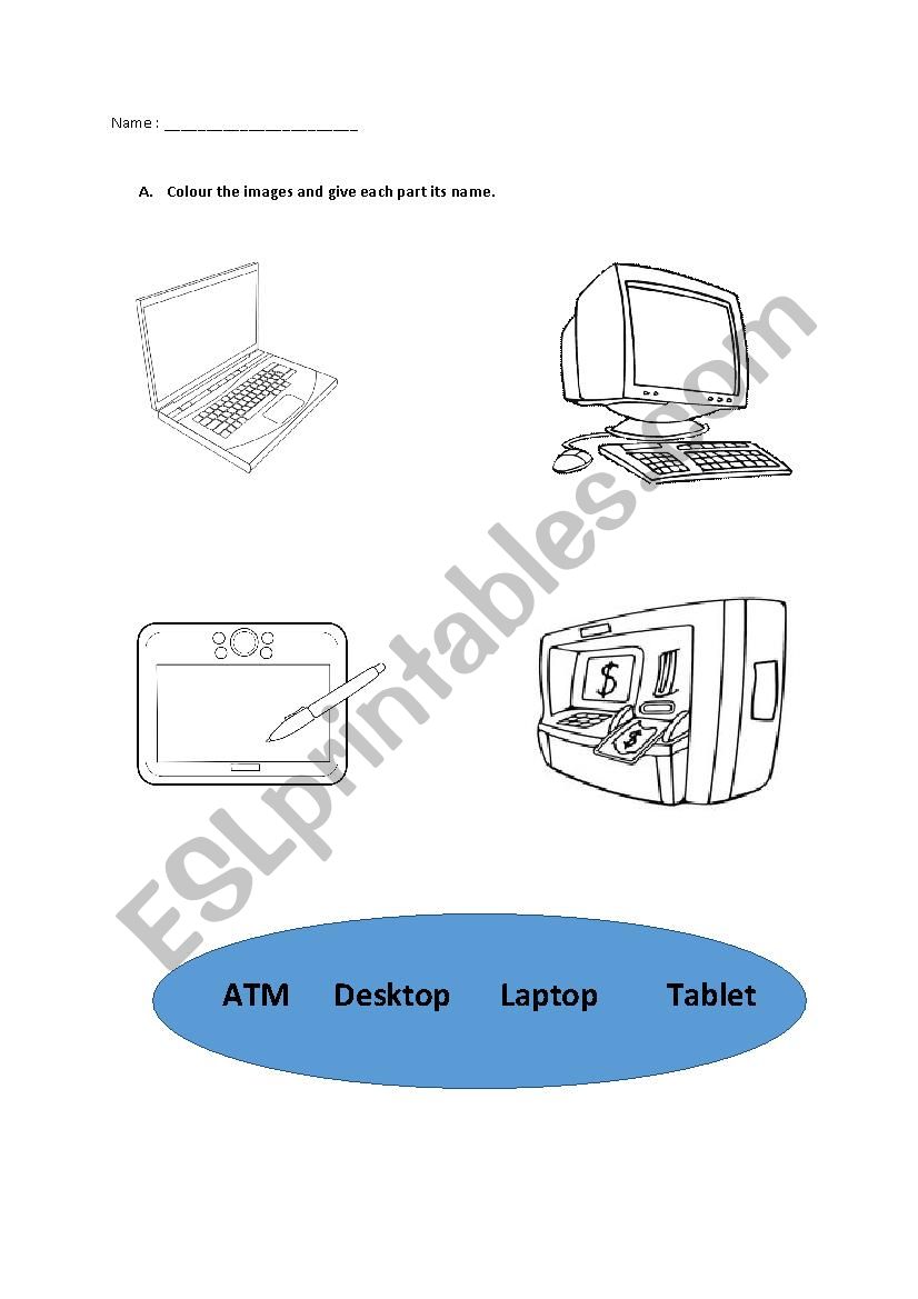 Computer worksheet