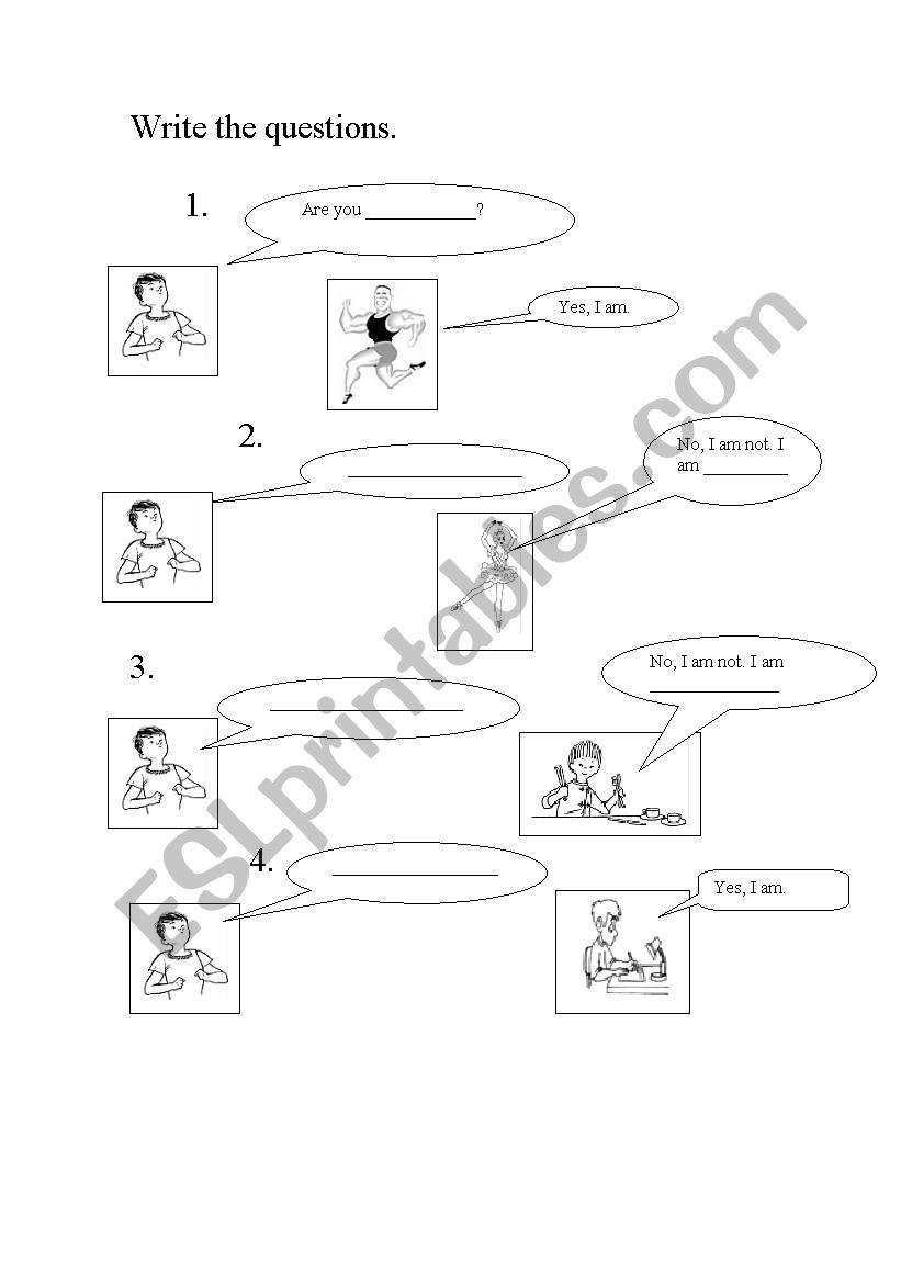 Present continuous worksheet