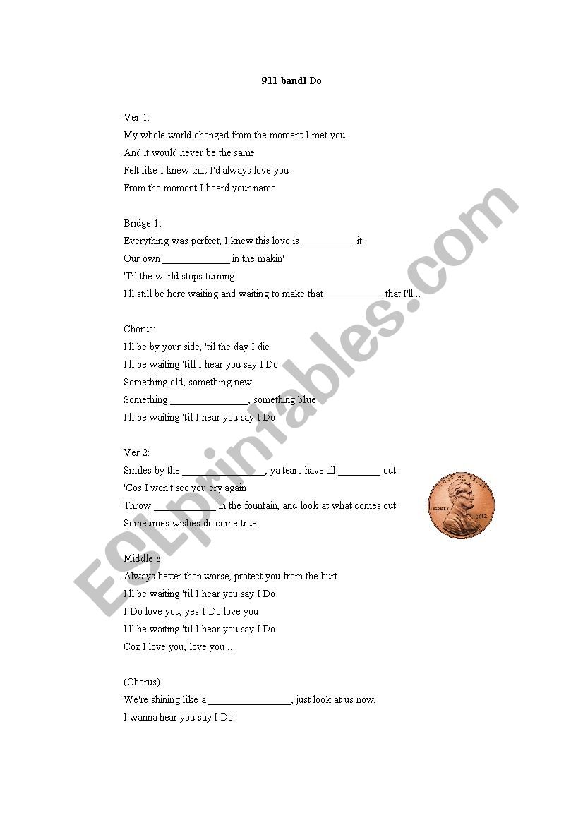 Litsening Training_911 I do_English song dictation