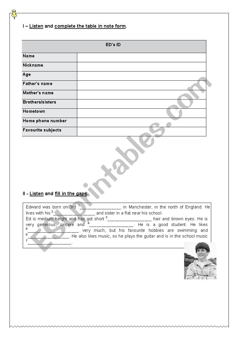 Diagnostic / Placement Test 7th grade