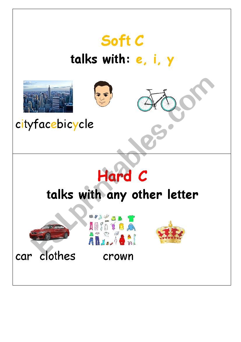 Hard and soft c worksheet