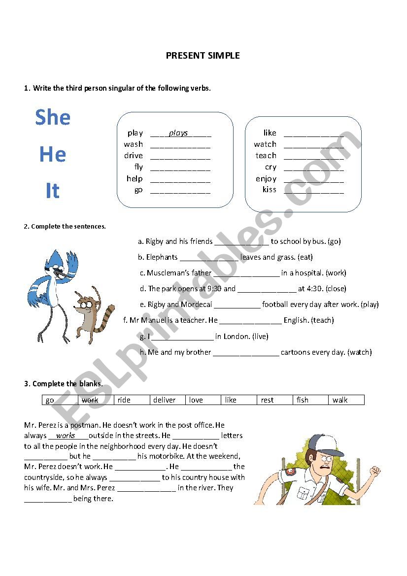 Present Simple worksheet