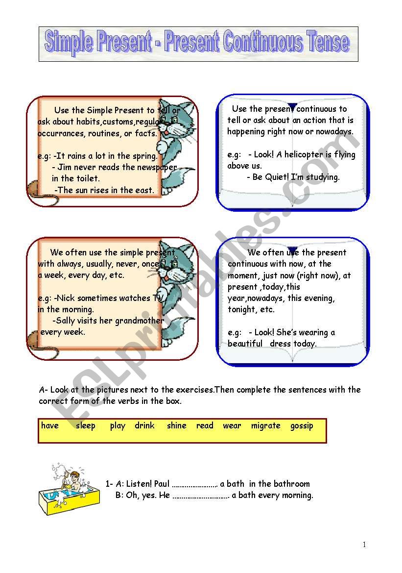 simple present or present continuous