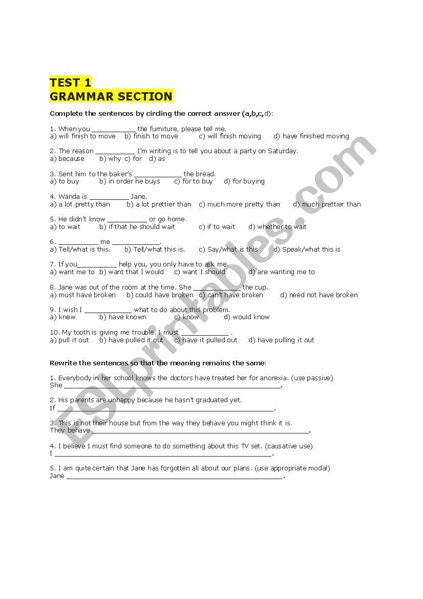 English in use 2 worksheet