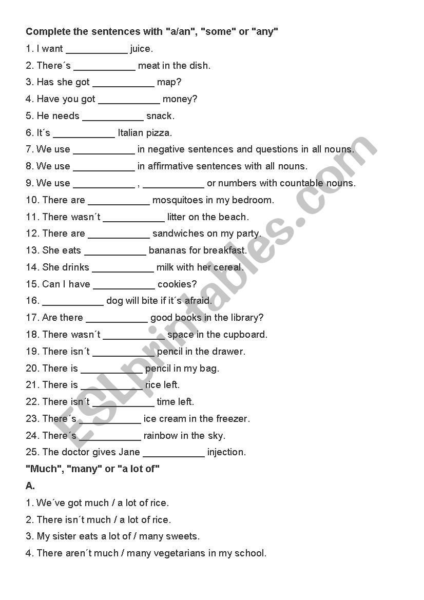 some any worksheet