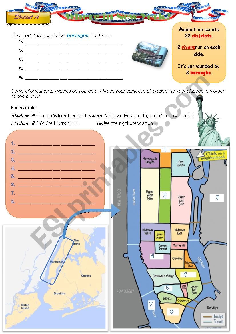 Where in NYC? worksheet