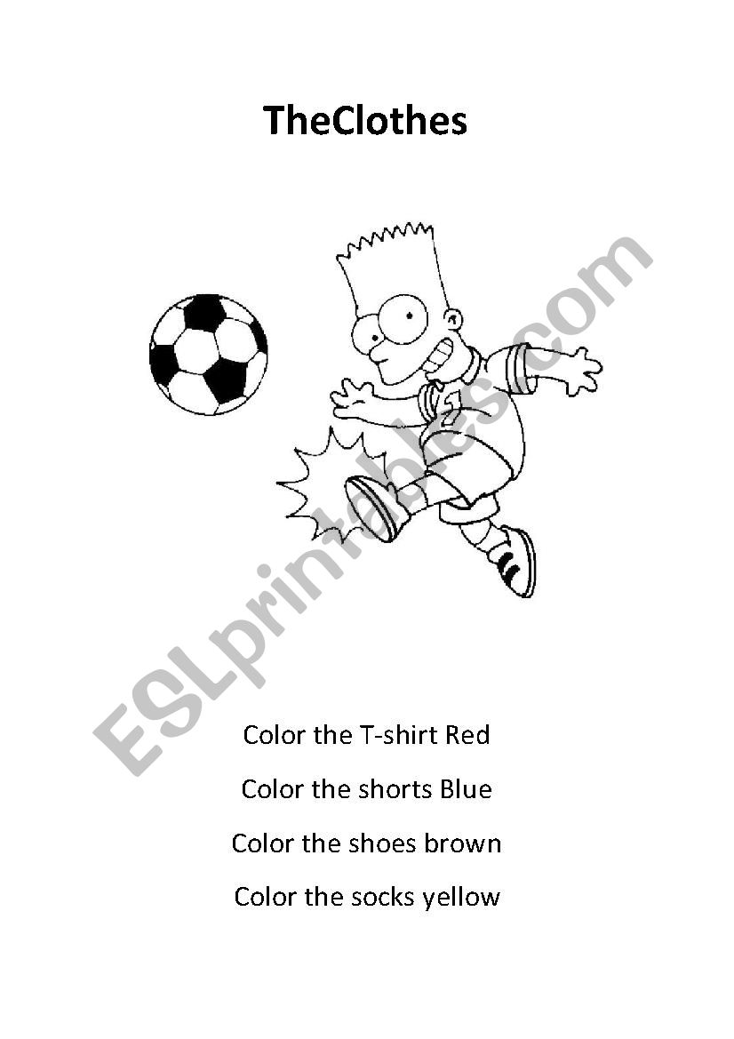 The clothes worksheet
