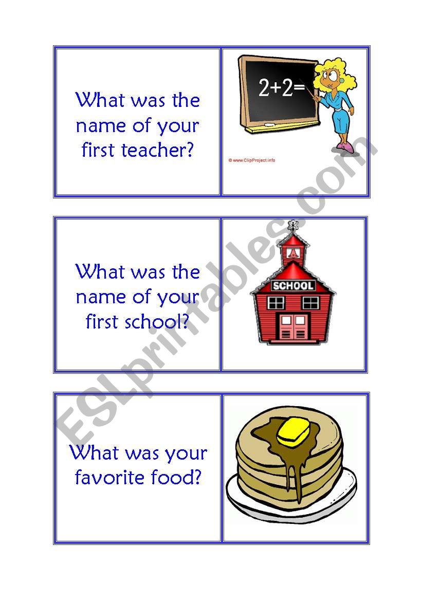 2nd part Childood was/were worksheet