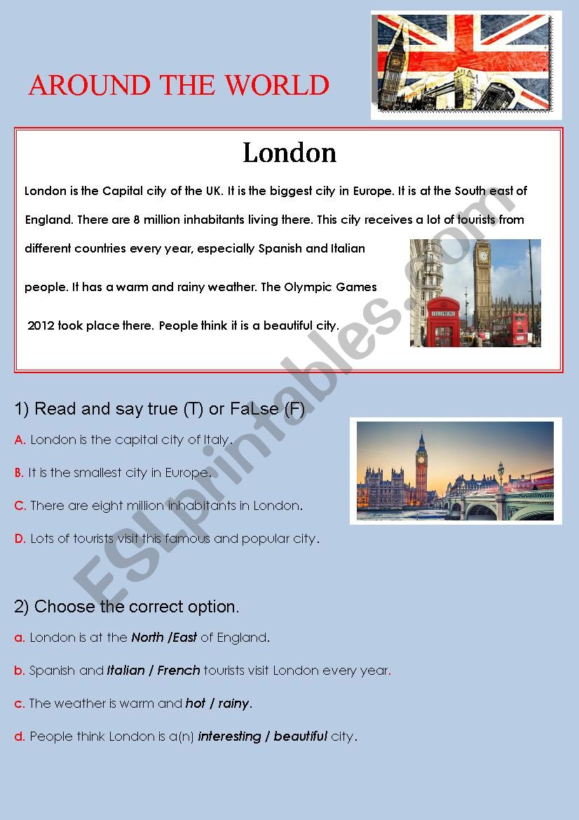 AROUND THE WORLD: LONDON  worksheet