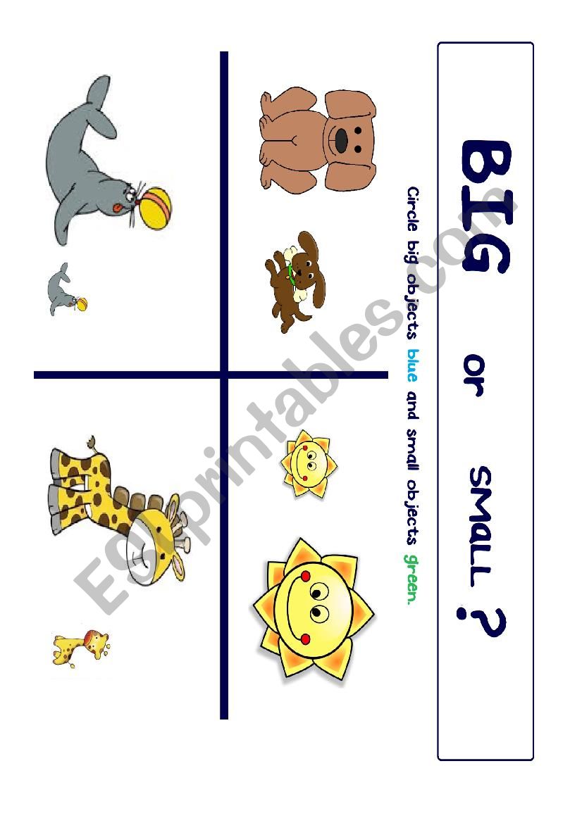 BIG OR SMALL? 2 worksheet