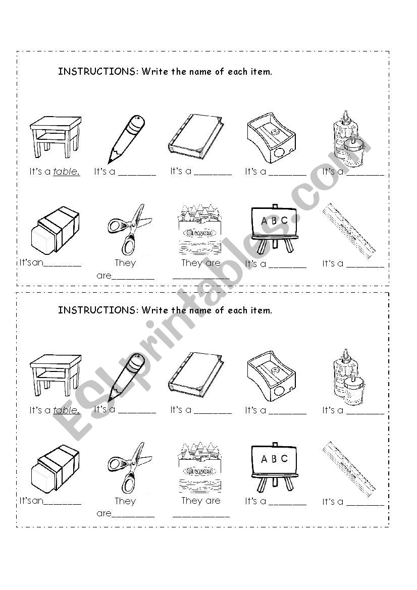 What is is? worksheet