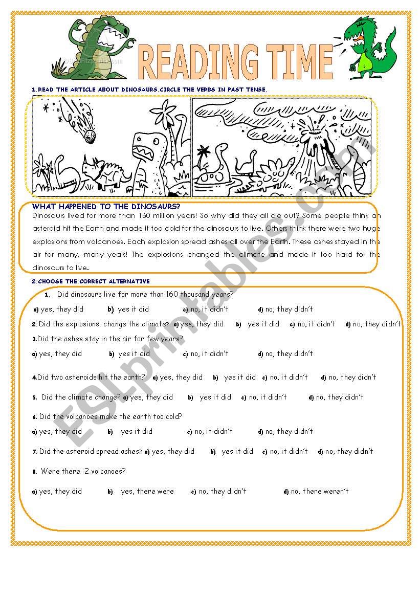 READING TIME worksheet